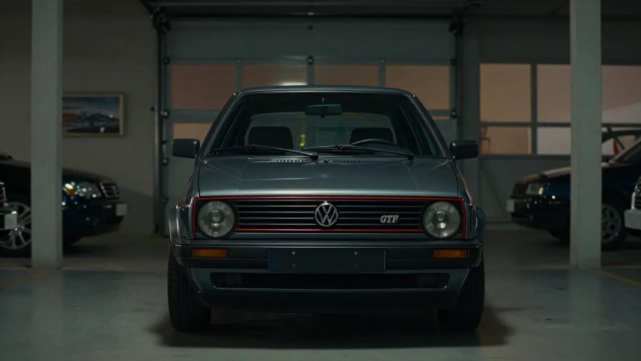 1985 年 9 月，一輛全新的深灰色福斯汽車，在一家車廠被偷走了。