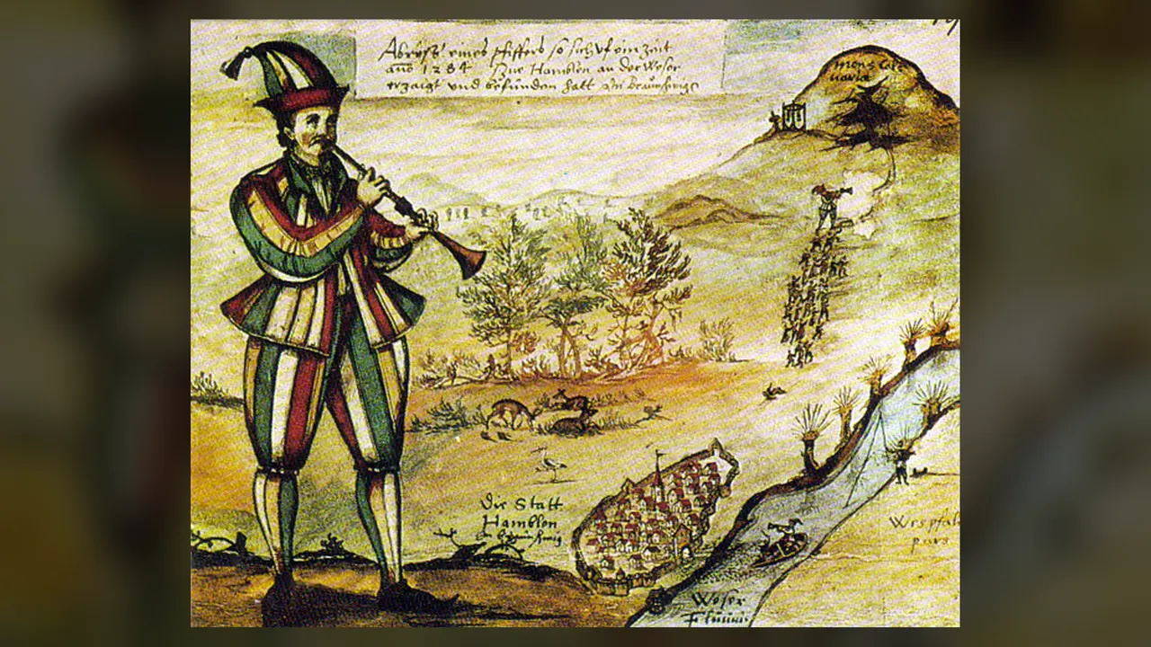 1592 年，一位來自亞爾薩斯的貴族莫斯佩格（Mörsperg）專程到哈梅爾調查這件事，請人照著窗上的圖畫了一張水彩，也就是上面這張。